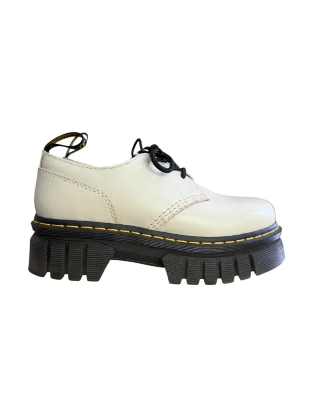 Dr Martens Goth Punk Cyber Audrick 3-Eye Lace Up Oxford Derby Shoes Taupe 8 EU39